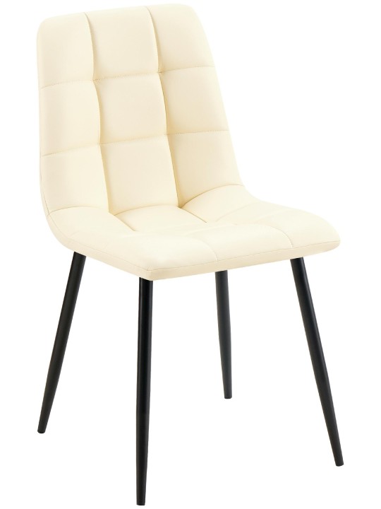 Spisestuestol Antibes imiteret læder, creme