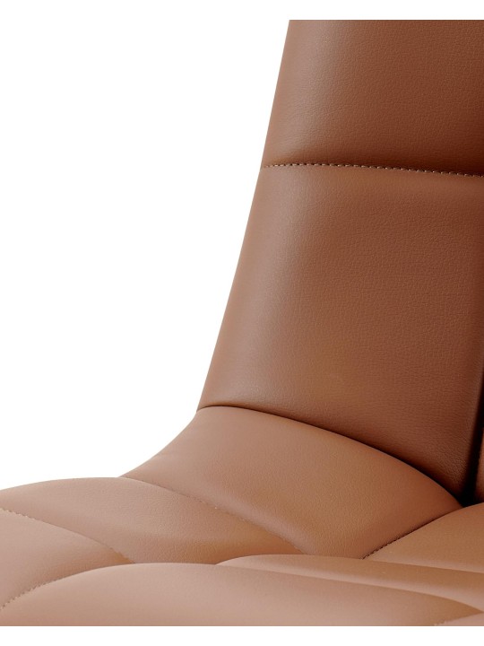 Spisestuestol Antibes imiteret læder, mørkebrun