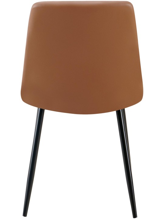 Spisestuestol Antibes imiteret læder, mørkebrun