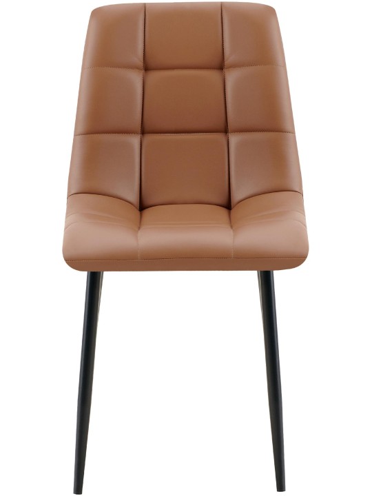 Spisestuestol Antibes imiteret læder, mørkebrun