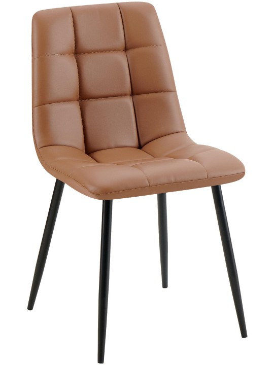 Spisestuestol Antibes imiteret læder, mørkebrun