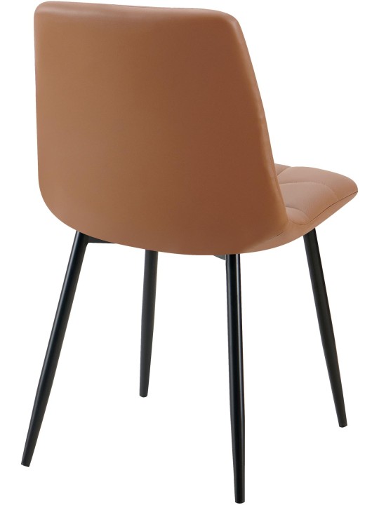 Spisestuestol Antibes imiteret læder, mørkebrun