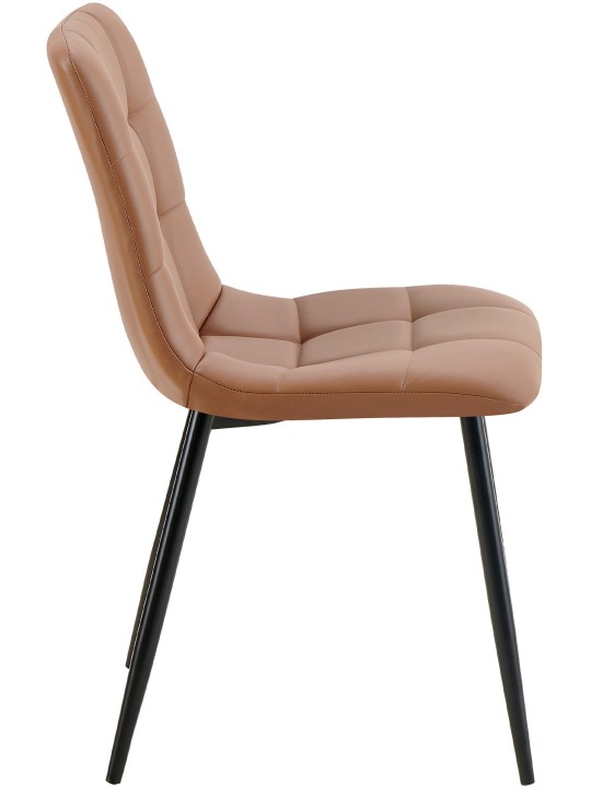 Spisestuestol Antibes imiteret læder, mørkebrun