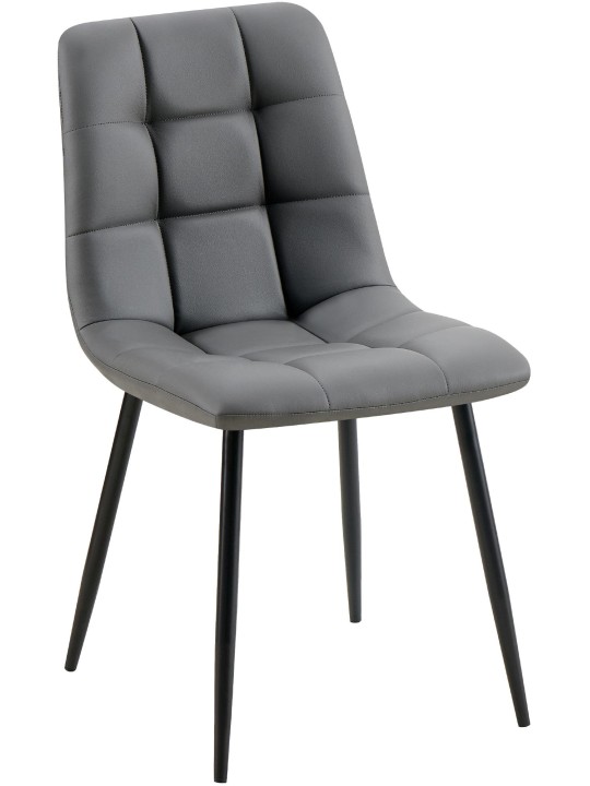 Spisestuestol Antibes imiteret læder, mørkegrå Spisestuestol Antibes imiteret læder, mørkegrå