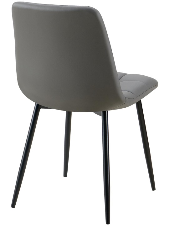 Spisestuestol Antibes imiteret læder, mørkegrå Spisestuestol Antibes imiteret læder, mørkegrå