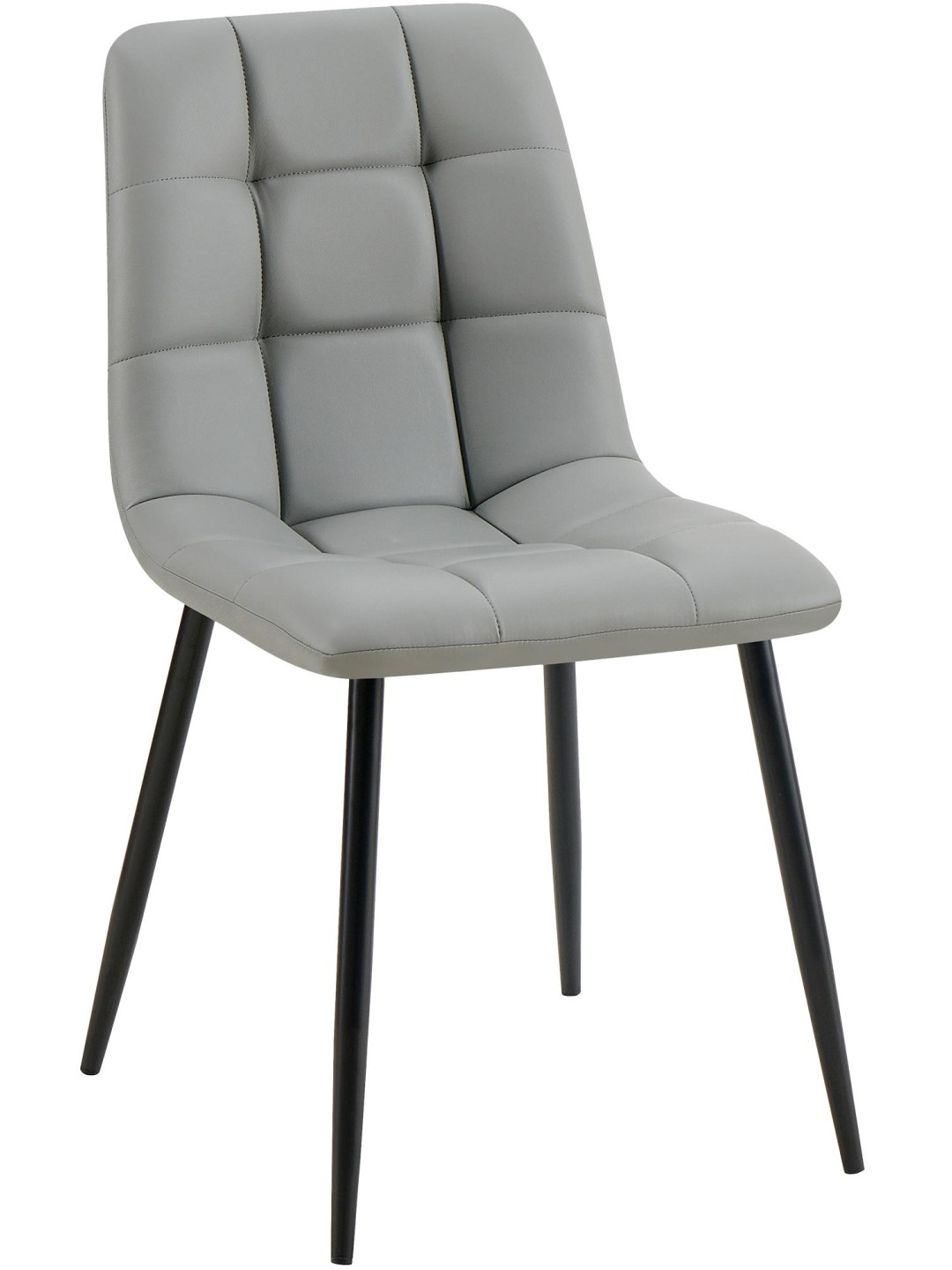 Spisestuestol Antibes imiteret læder, lysegrå