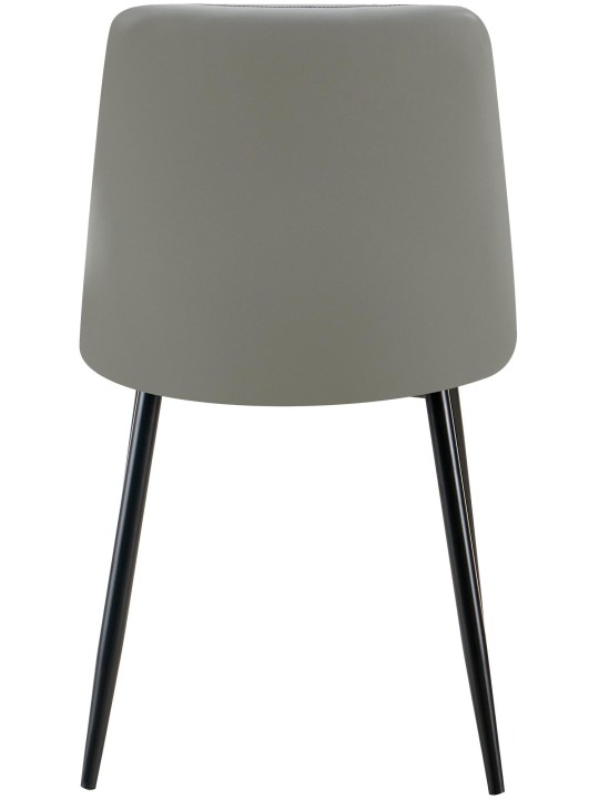 Spisestuestol Antibes imiteret læder, lysegrå