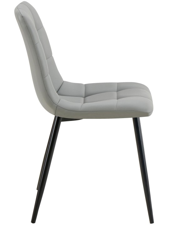 Spisestuestol Antibes imiteret læder, lysegrå