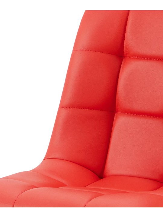 Spisestuestol Antibes imiteret læder, rød