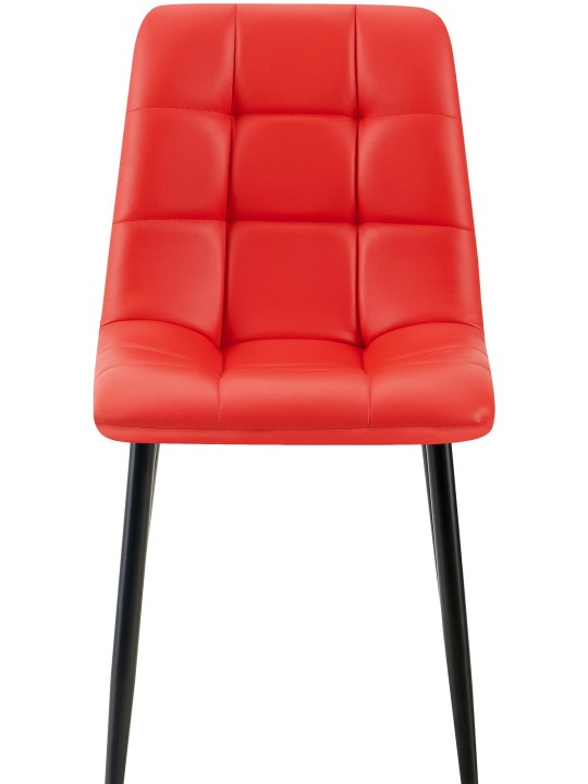 Spisestuestol Antibes imiteret læder, rød