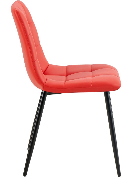 Spisestuestol Antibes imiteret læder, rød