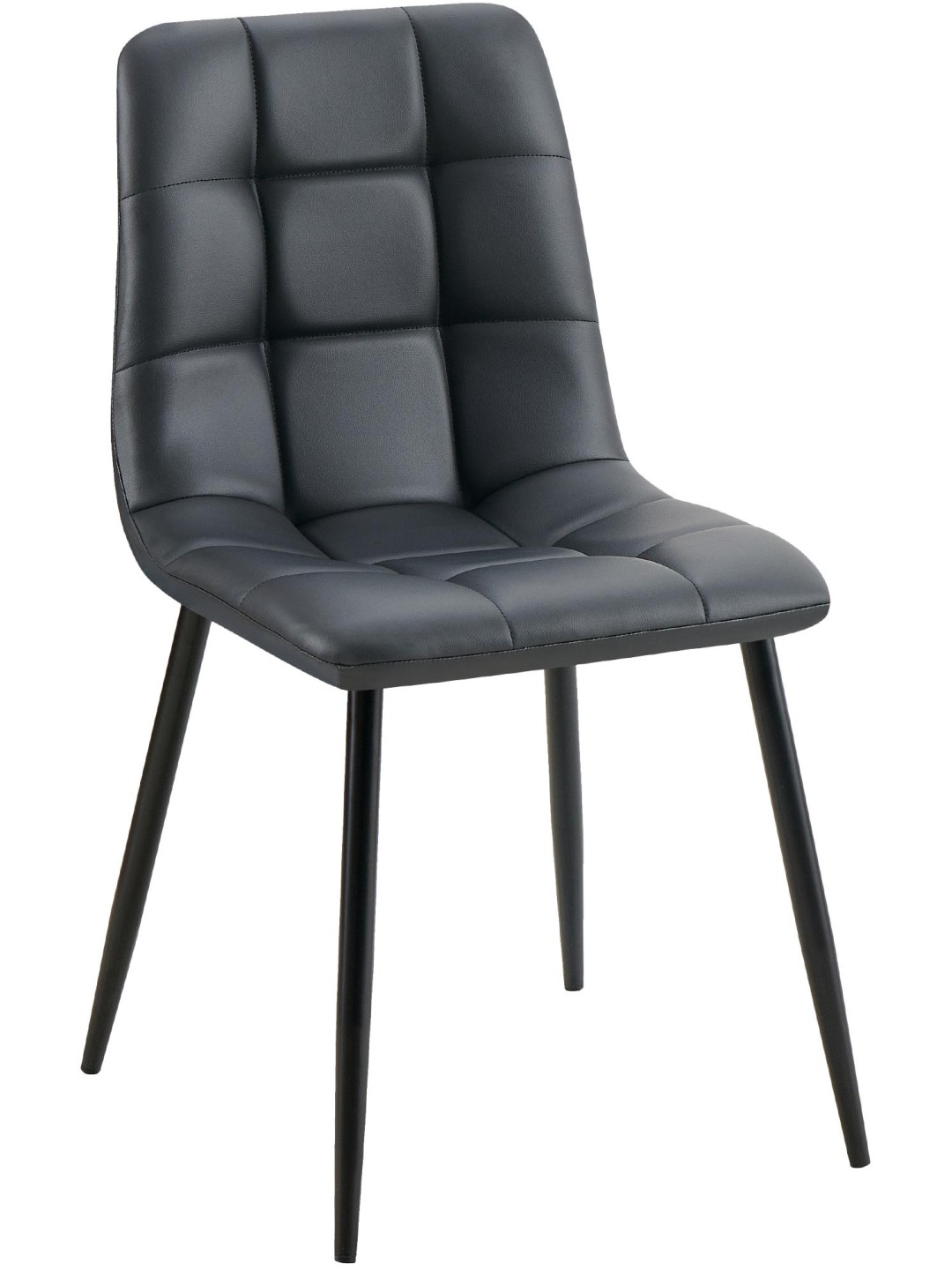 Spisestuestol Antibes imiteret læder, sort