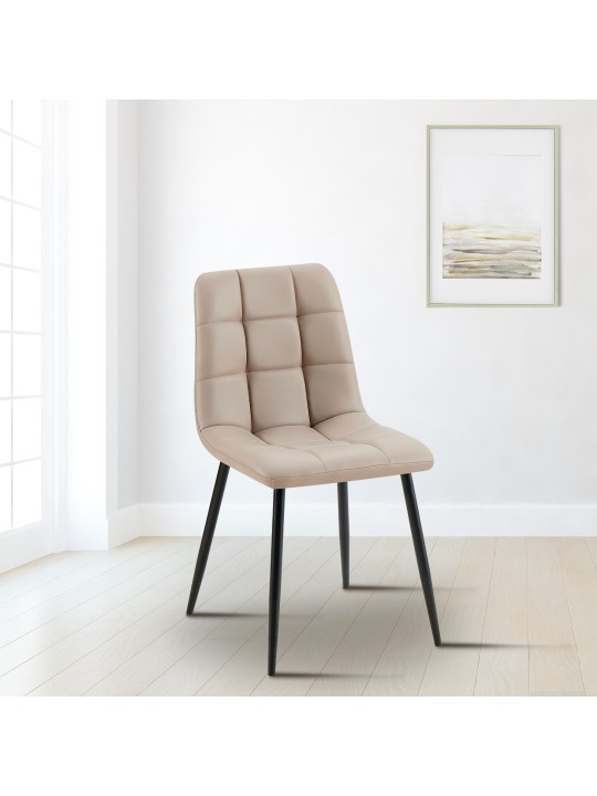 Spisestuestol Antibes kunstlæder, taupe