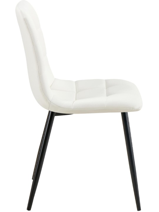 Spisestuestol Antibes imiteret læder, hvid