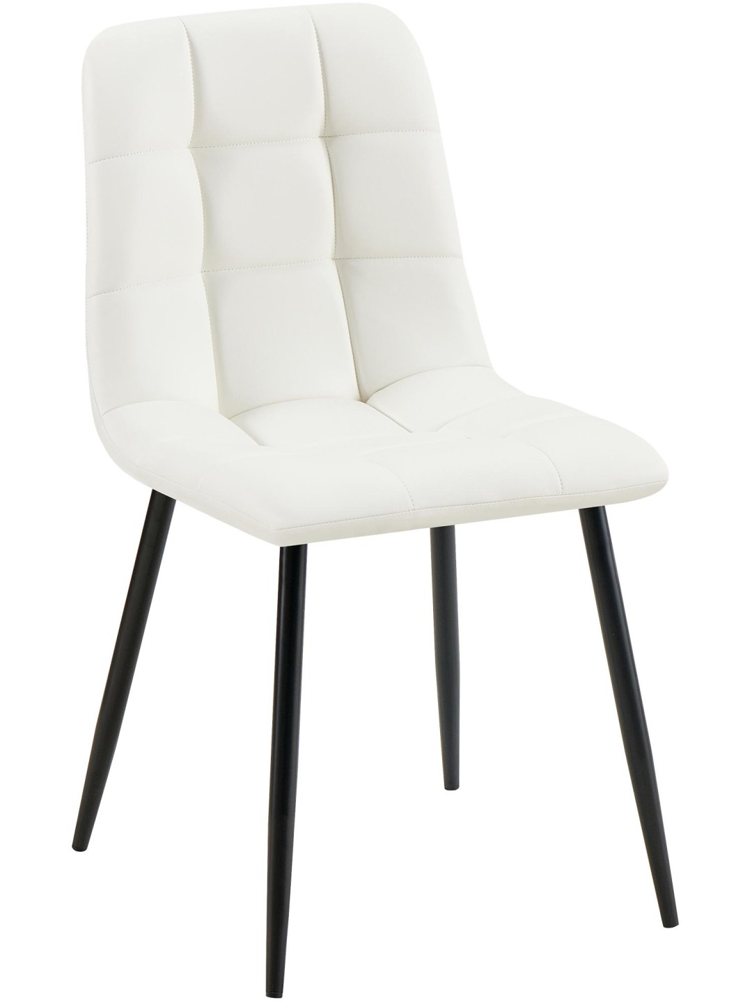 Spisestuestol Antibes imiteret læder, hvid