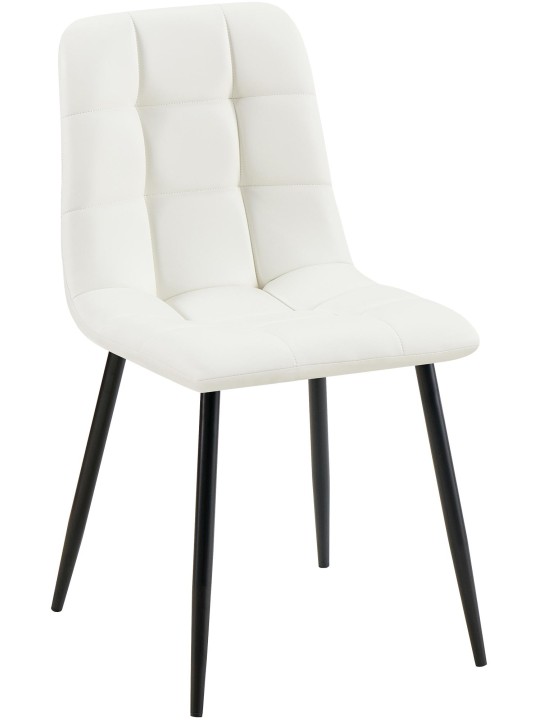Spisestuestol Antibes imiteret læder, hvid