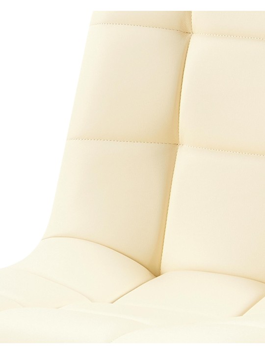 Spisestuestol Antibes imiteret læder, creme