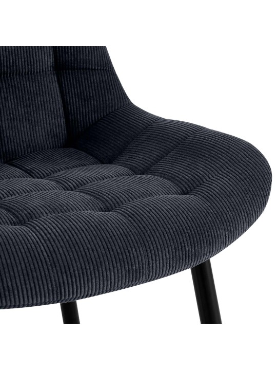 Sardna Cord spisestuestol, sort