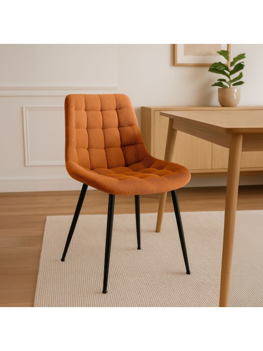 Sardna Cord spisestuestol, orange