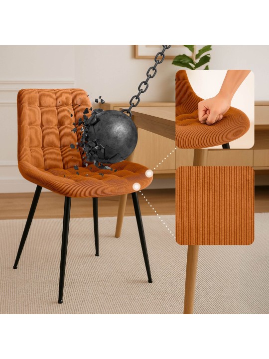 Sardna Cord spisestuestol, orange