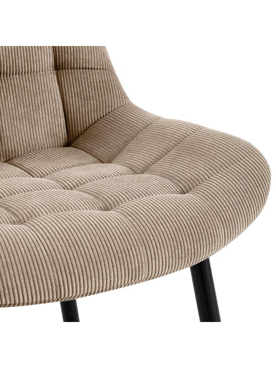 Sardna Cord spisestuestol, taupe