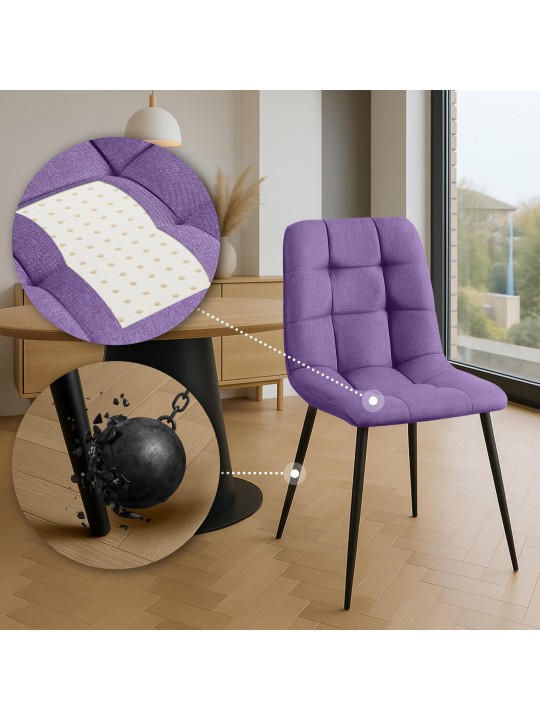 Spisestuestol Antibes stof, lilla Spisestuestol Antibes stof, lilla