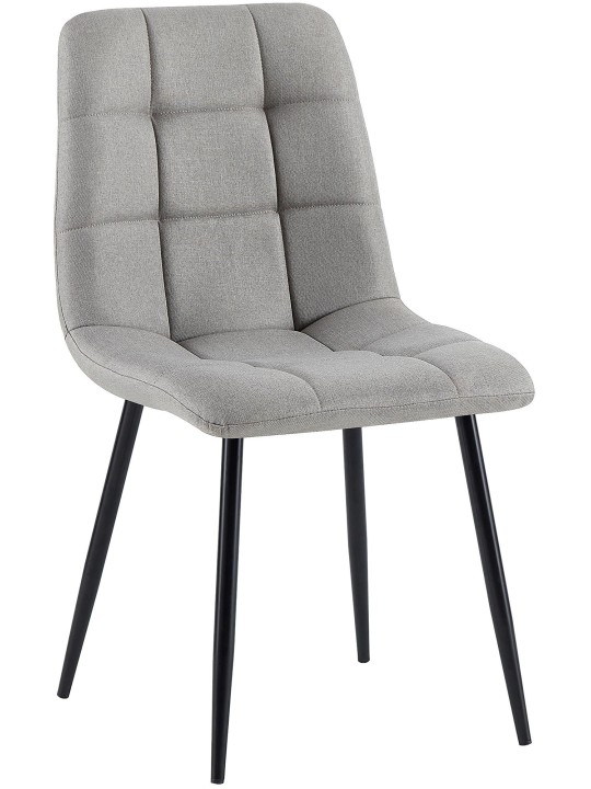 Spisestuestol Antibes stof, lysegrå