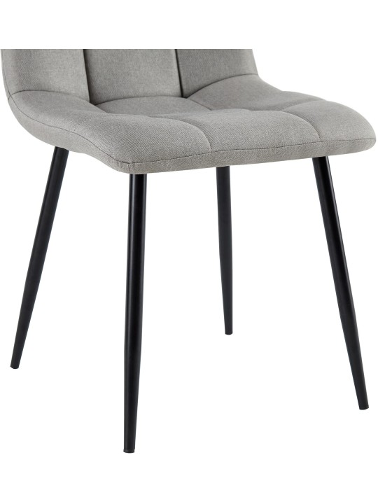 Spisestuestol Antibes stof, lysegrå