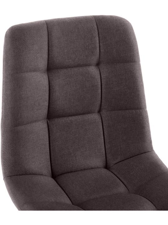 Sæt med 4 spisestuestole Antibes stof, brun