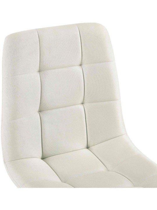 Sæt med 4 spisestuestole Antibes stof, creme