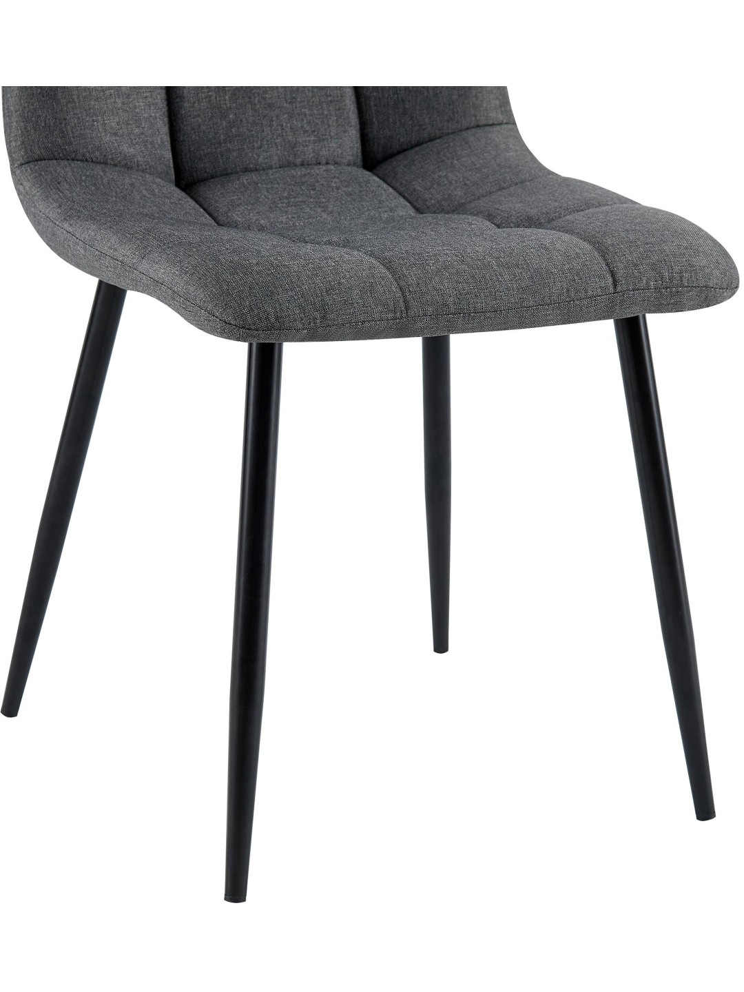 Sæt med 4 spisestuestole Antibes stof, mørkegrå