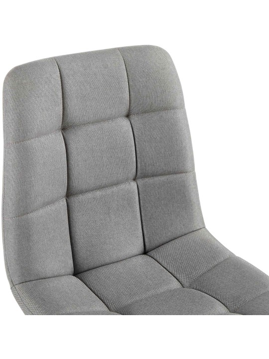 Sæt med 4 spisestuestole Antibes stof, lysegrå