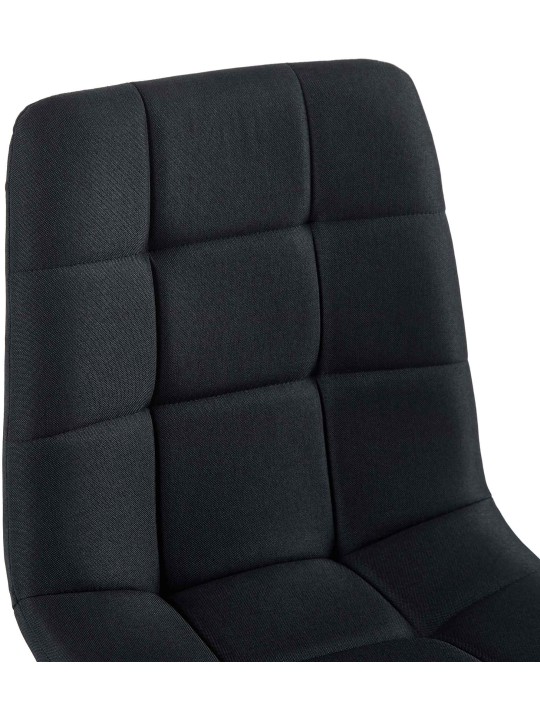 Sæt med 4 spisestuestole Antibes stof, sort