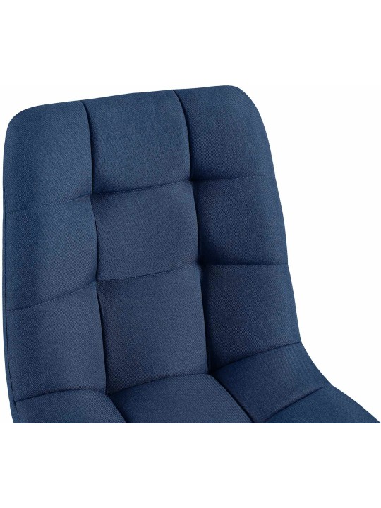 Sæt med 4 spisestuestole Antibes stof, blå