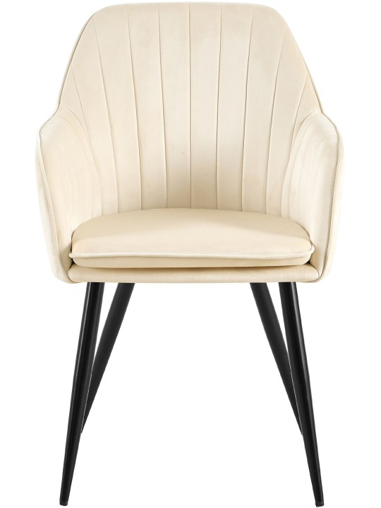 Spisestuestol Cheryl velvet, creme