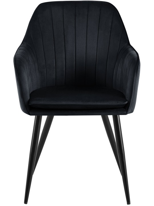 Spisestuestol Cheryl velvet, sort