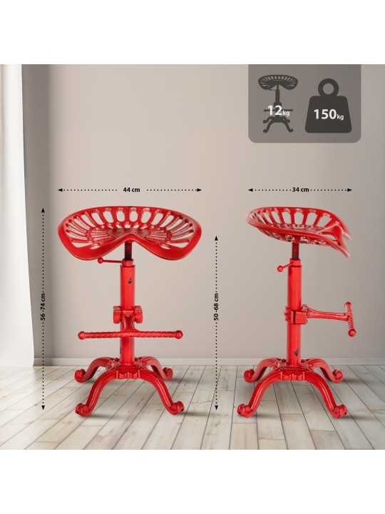 Sæt med 2 barstole Butch, rød Sæt med 2 barstole Butch, rød