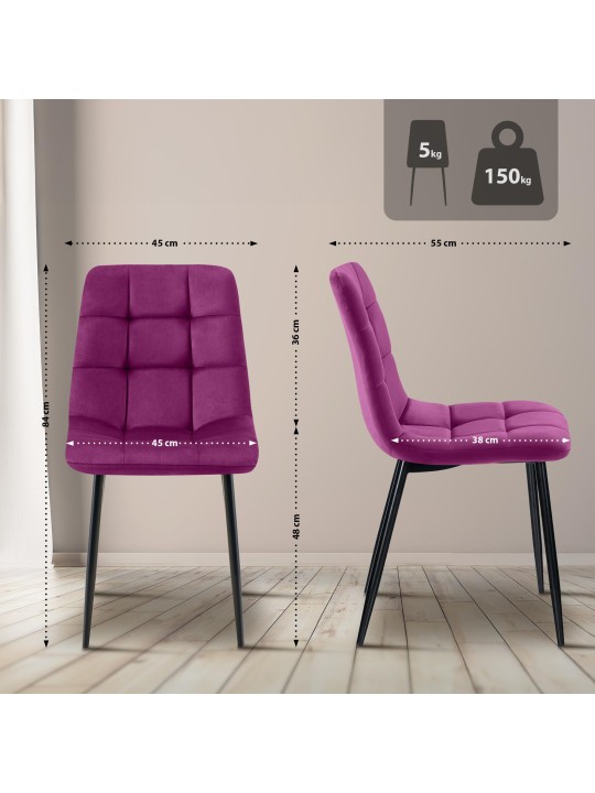 Antibes spisestuestol, lilla