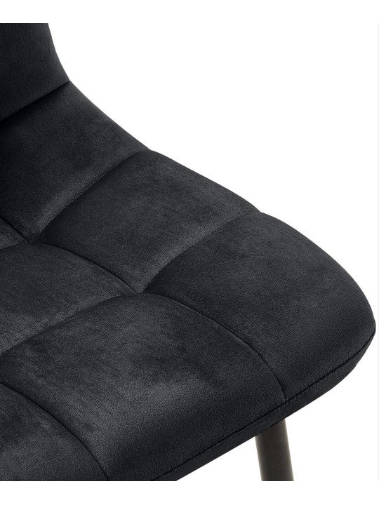 Sæt med 4 spisestuestole Antibes, sort