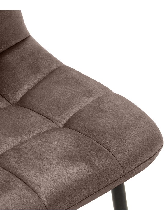 Sæt med 4 spisestuestole Antibes, brun