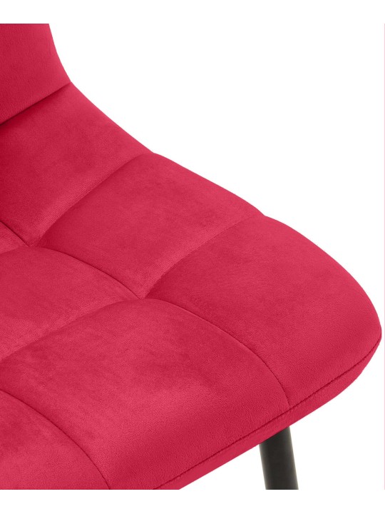 Sæt med 4 spisestuestole Antibes, rød