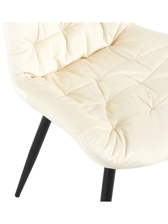 Sæt med 2 Rossford spisestuestole, creme