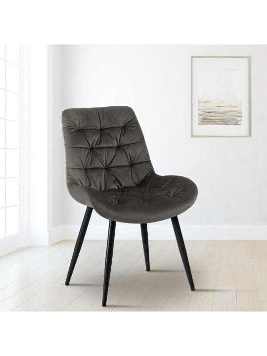 Sæt med 2 Rossford spisestuestole, antracit Sæt med 2 Rossford spisestuestole, antracit