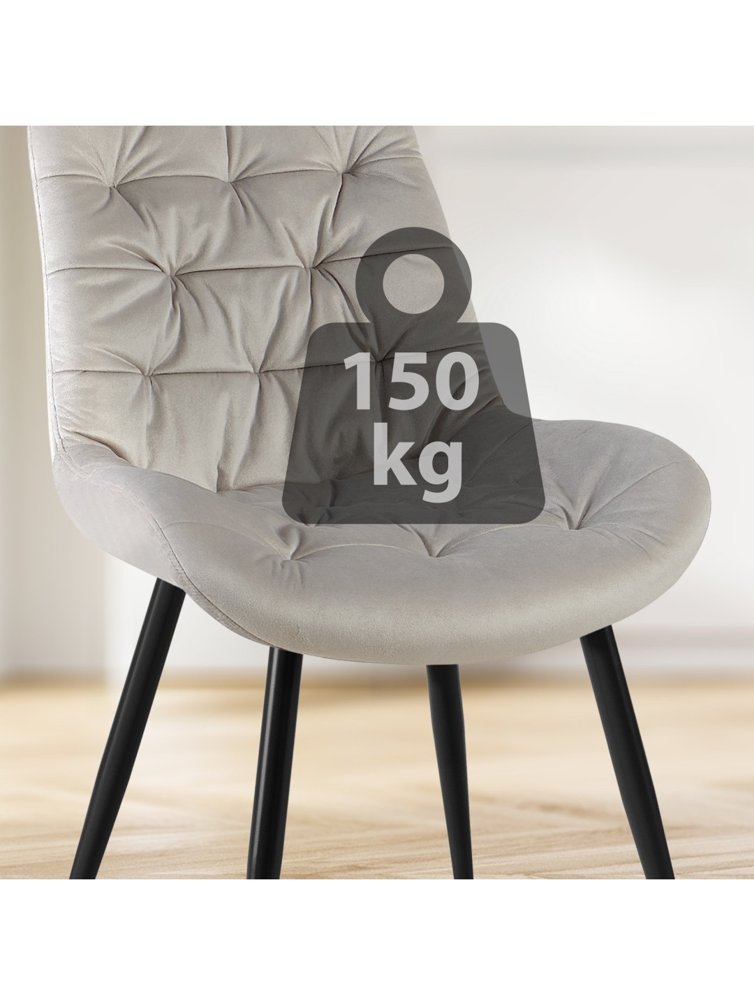 Sæt med 2 Rossford spisestuestole, grå