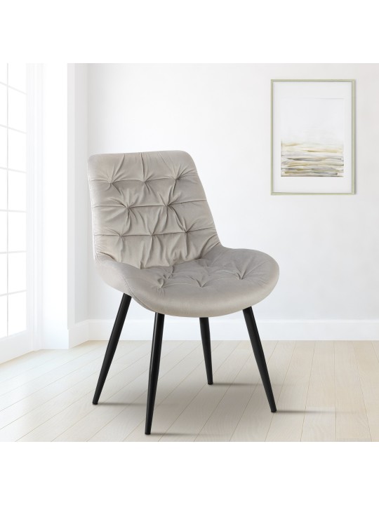 Sæt med 2 Rossford spisestuestole, grå