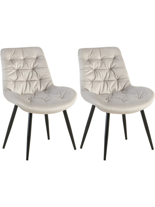 Sæt med 2 Rossford spisestuestole, grå