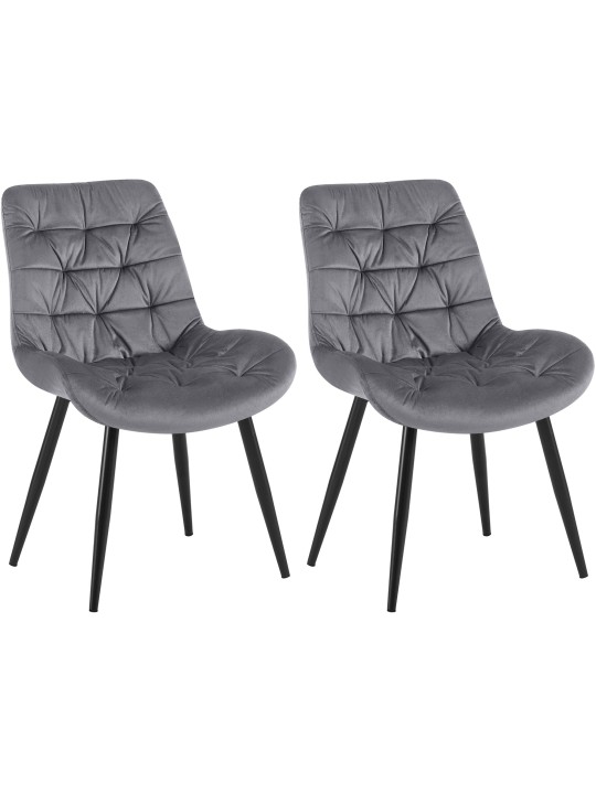 Sæt med 2 Rossford spisestuestole, mørkegrå