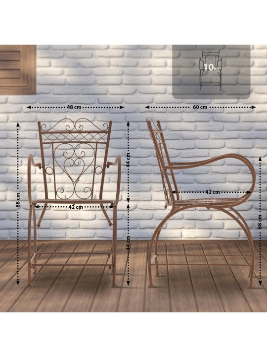 Stol Sheela, antik brun