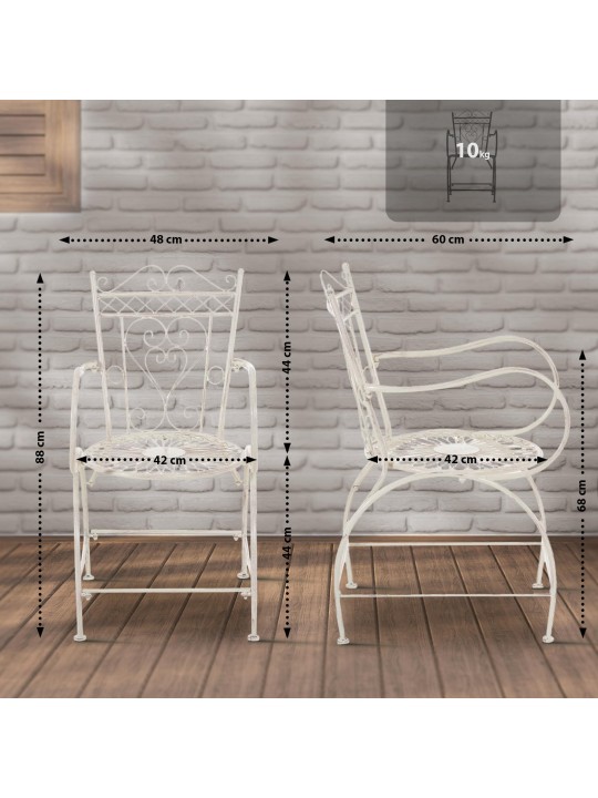 Stol Sheela, antik creme