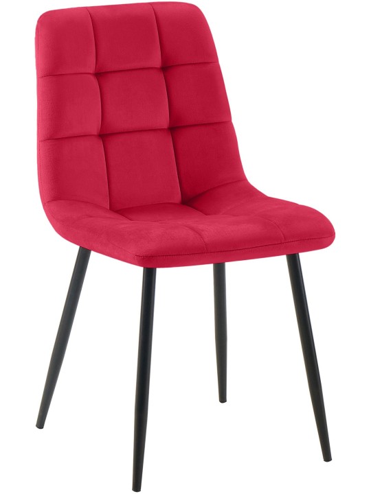 Spisestuestol Tilde fløjl, rød